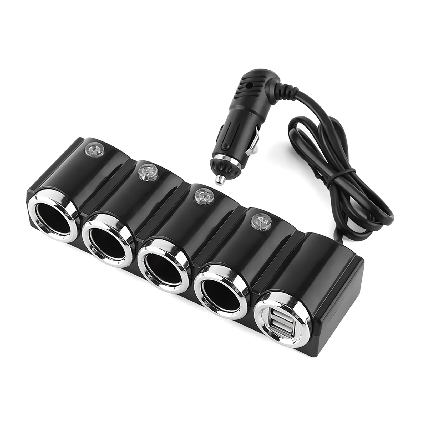 DC 12V/24V USB 4 Way Car Cigarette Lighter Socket Splitter Power Charger Adapter For Cellphones GPS Ipod PDA Low Power Appliance