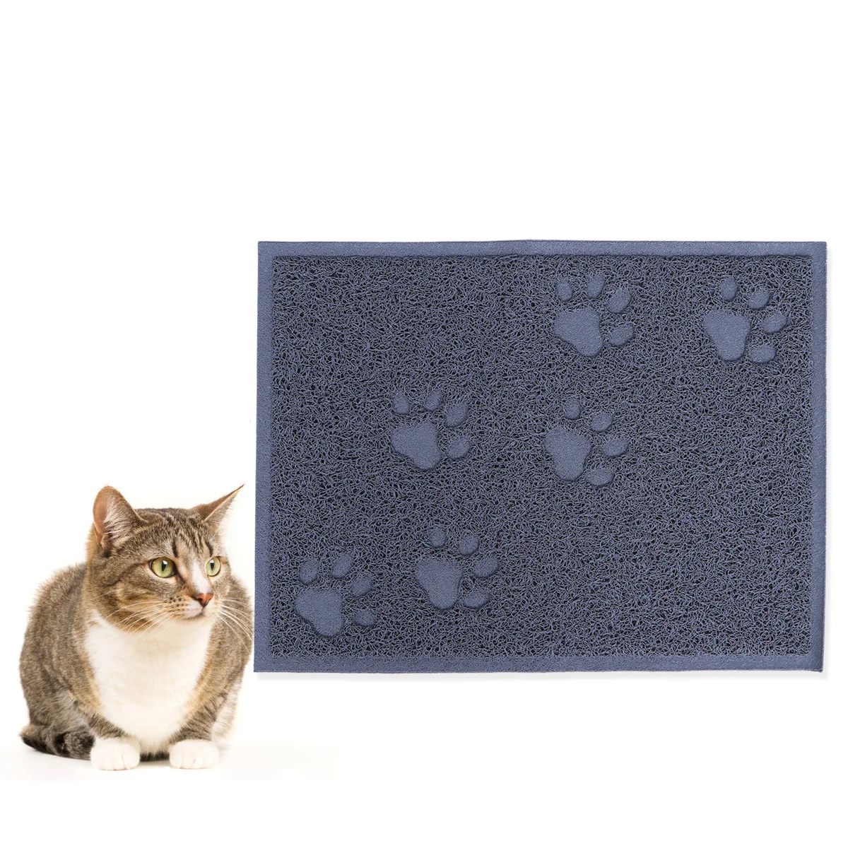 30 x 40cm Pet Puppy Dog Cat Litter Mat Claws Pet Small Footprint Foot Sleeping Pad Placemat Cleaning Carpet (Gray)