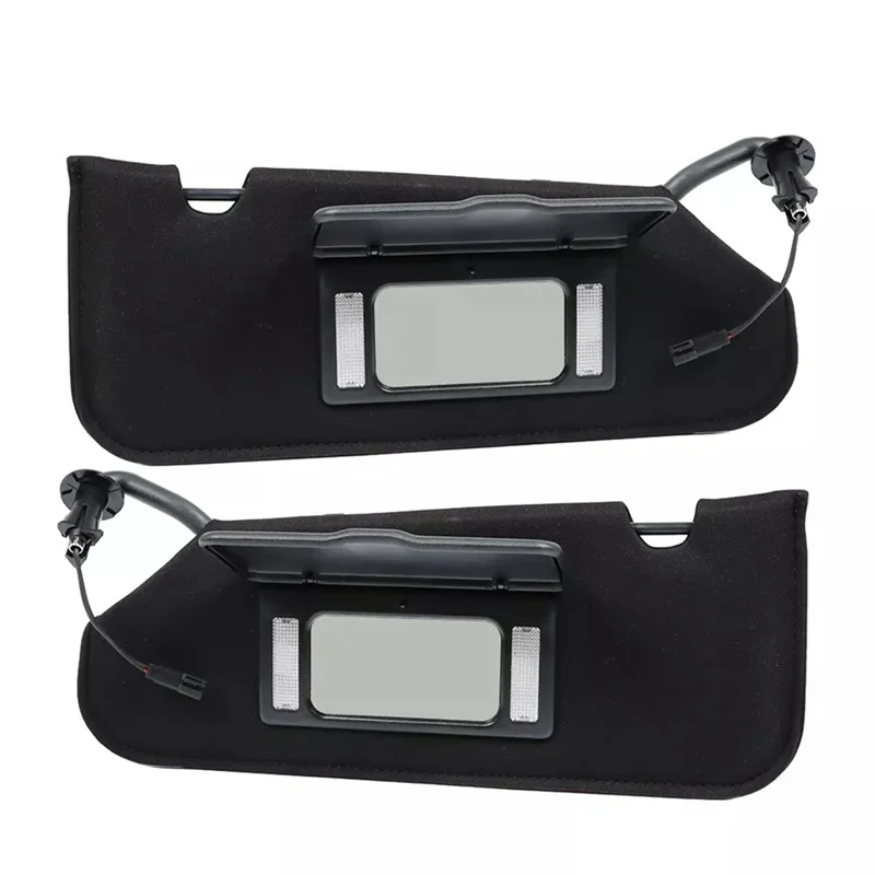 

1Pair Car Sun Visors Shades W/Light Makeup Mirror 23142243 23142245 For Corvette C6 2005-2013 1592388815923886-A61E