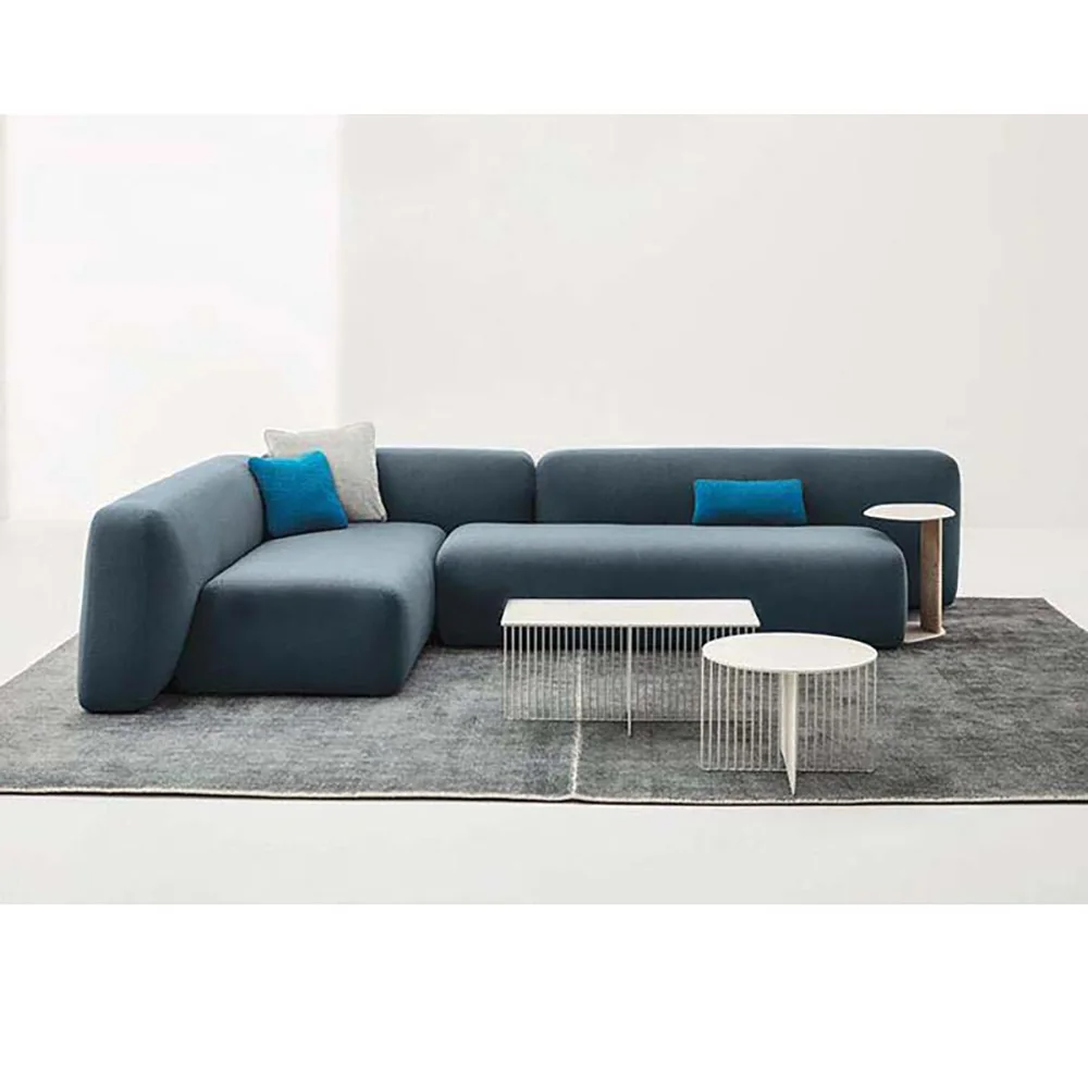 Fabric Block Combination Sofa Small Apartment Living Room Rest Office Reception Furniture