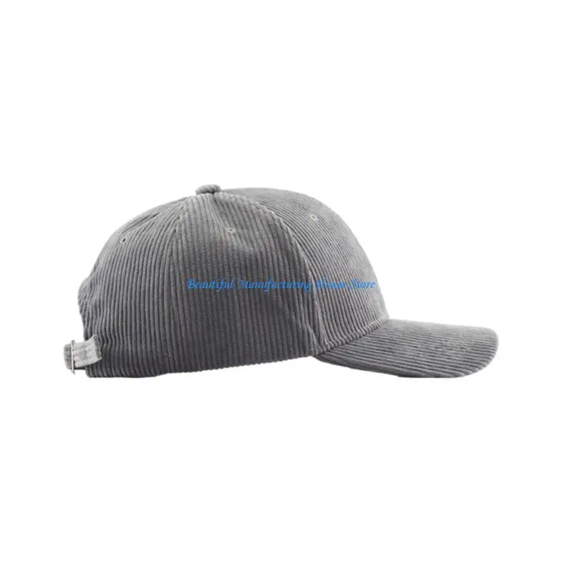 E56A Stylish Corduroy Camping Caps Baseball Hat for Men and Women with Color