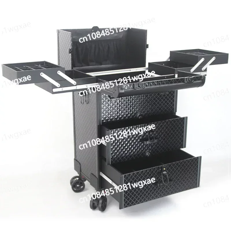 

Multi Layered Professional Cart Makeup Box, Multifunctional Storage Toolbox for Eyelashes and Nails