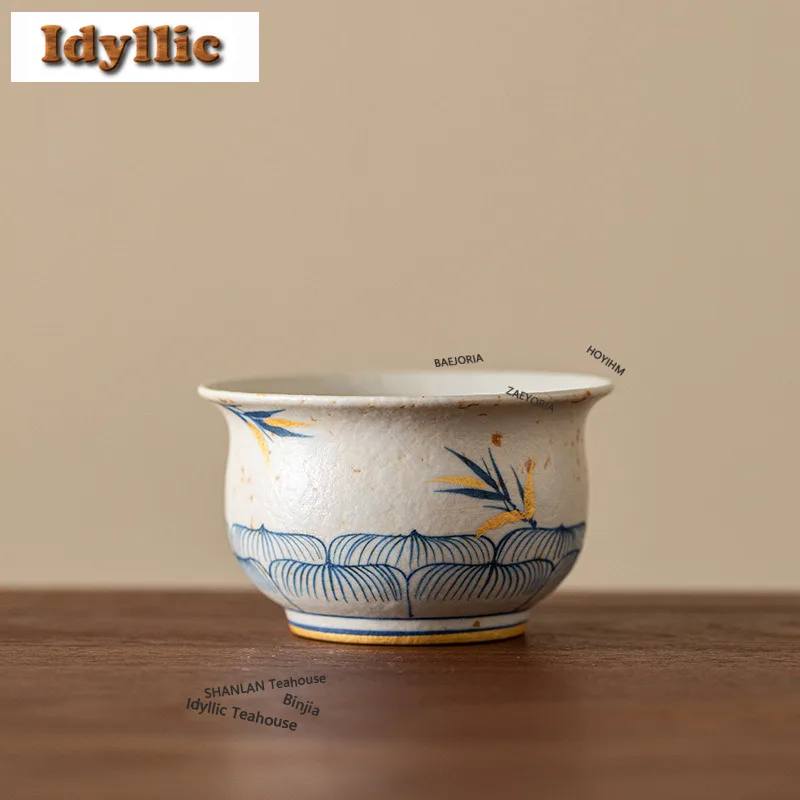 

Чайная чашка из бамбука ручной росписи 70 мл, креативная чаша для чая, милая чашка для дегустации и ароматизации чая, мастер-чашки Jianzhan, чайные принадлежности