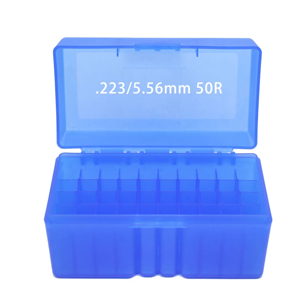 50/100 Rondes Tactische Kogel Box 9mm/.223/.38Super Pistool Geweer Munitie Carry Opbergdoos Flip-Top Kogels case Jacht Accessoire