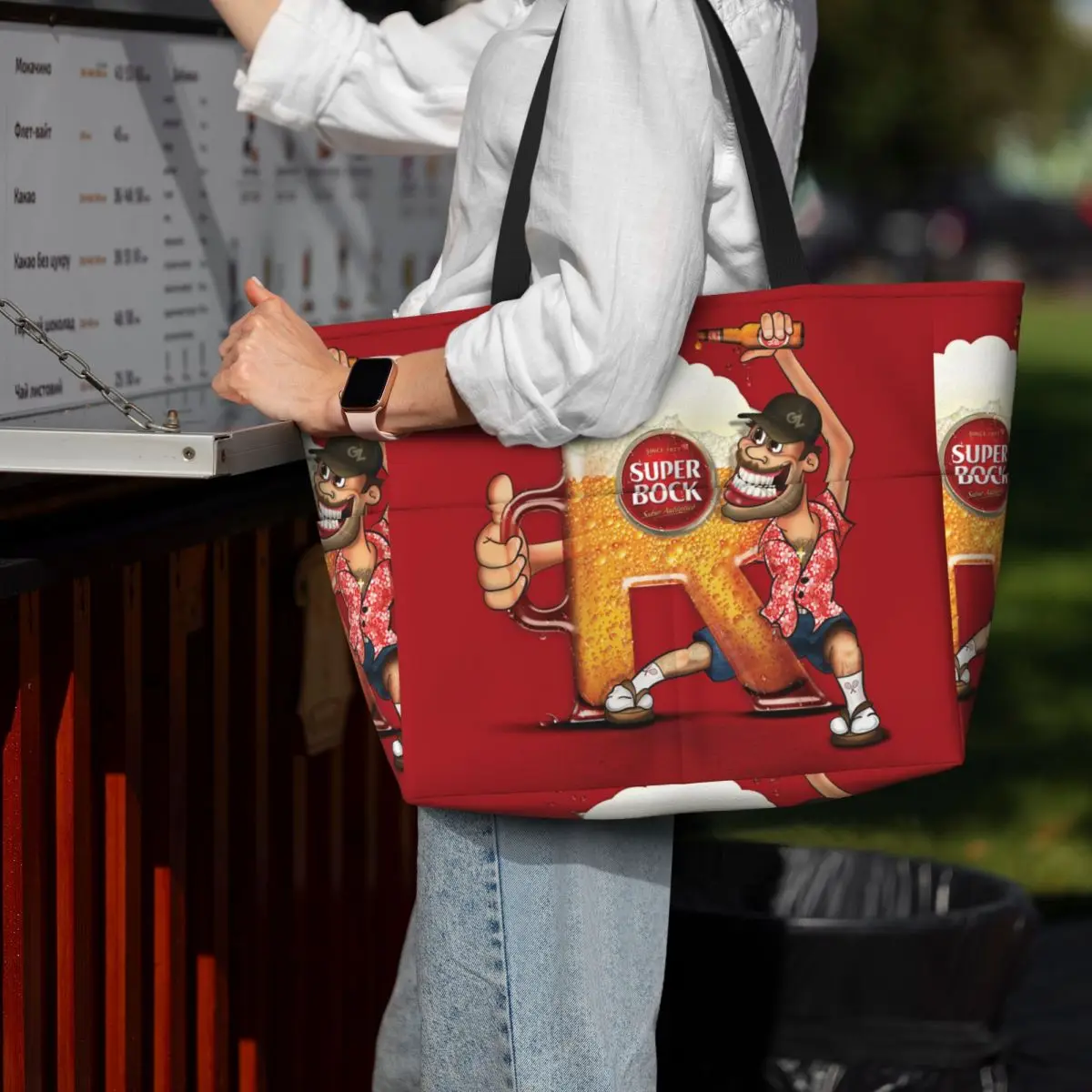 

Super Bock Beach Tote Bag Sport Gym Yoga Duffle Large Tote Bag Women Travel Bag Fitness bag