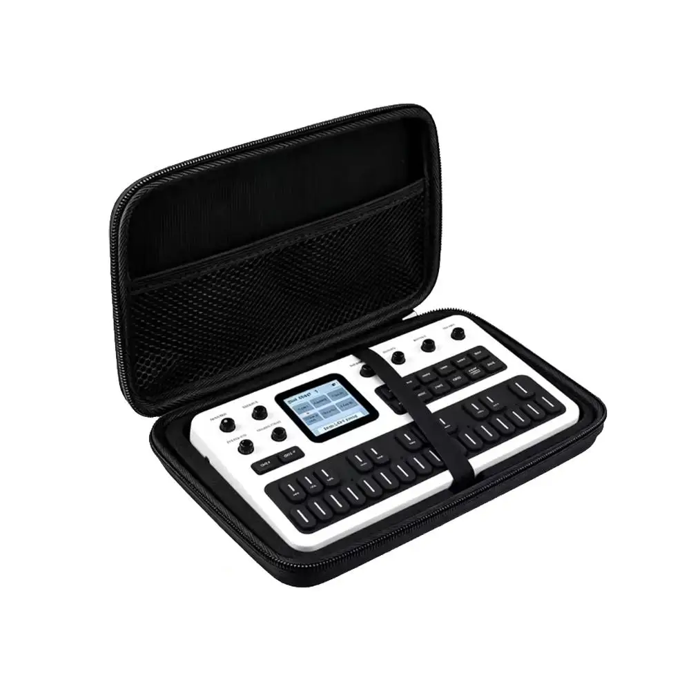 For M-VAVE FM-1 Keyboard Controller Hard Shell EVA Storage Case Multi-Purpose Waterproof Zipper Travel Carrying Storage Toolbag
