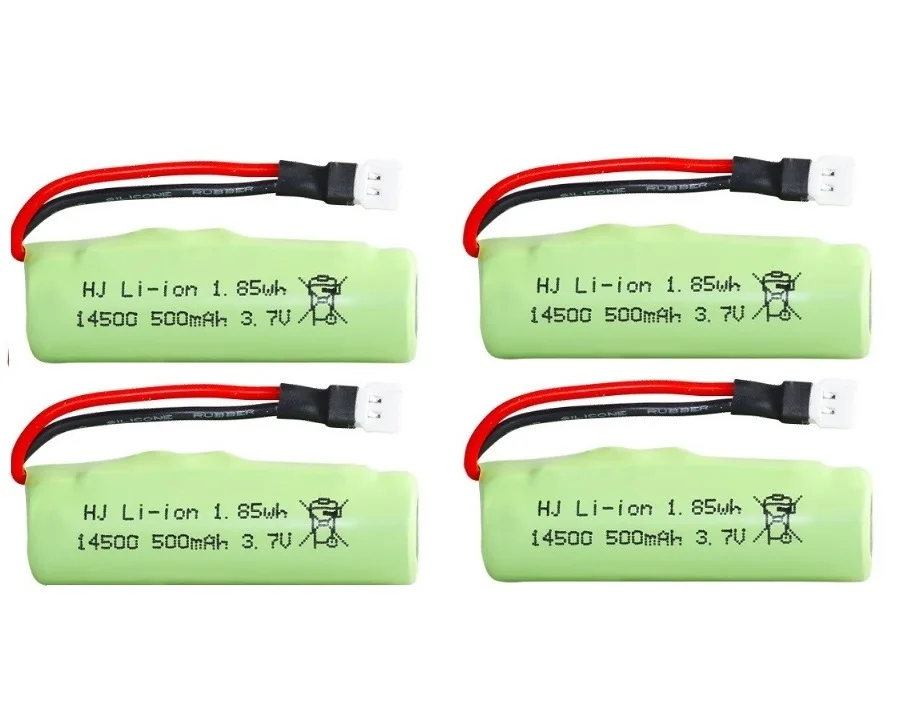 XH2.54 spina 14500 3.7V 500mAh batteria agli ioni di litio/caricabatterie USB per auto con cassone ribaltabile R/C/4WD Twist- Desert Cars R/C