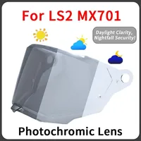 MX701 Photochromic visor for LS2 mx701 EXPLORER C Motocross Detachable Rally Off-road Motorcyle Helmet Original Shield Lens