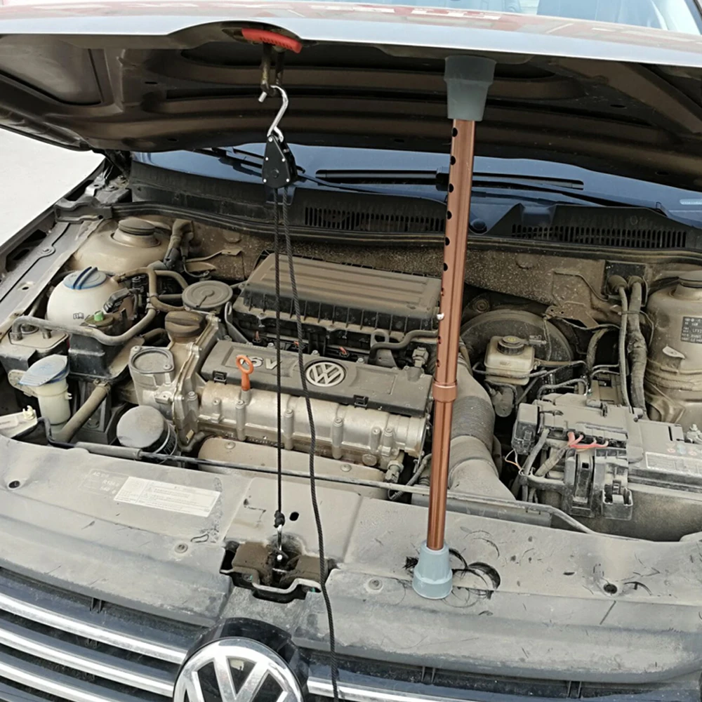 Aluminum Alloy Hood Prop With Nylon Rope Kit Car Paintless Dent Repair Tools Engine Cover Repair Kit