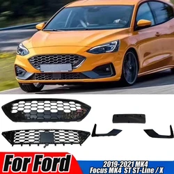 Car Front Grille Fog Light Lamp Cover Moulding Trim For Ford Focus MK4  ST ST-Line / X 2019-2021 MK4 Front Bumper Grille Kits