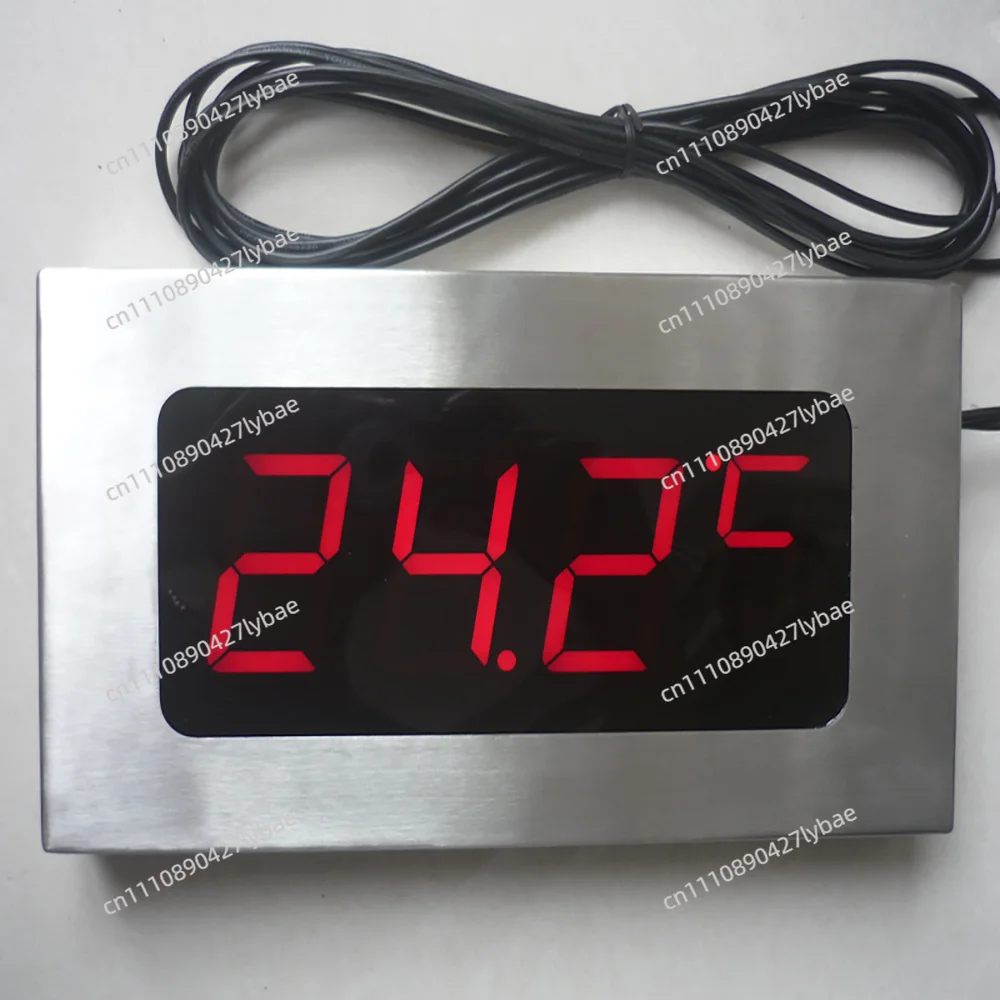 High Precision Large Screen Digital Thermometer -304 Stainless Steel Display for Freezer, Aquarium, Swimming Pool -9℃ to 99℃