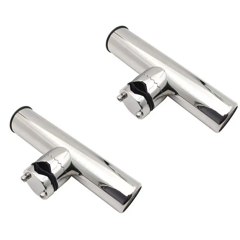 

Dropship-For Boat Accessories 2PCS Marine Stainless Clamp 25-32Mm For Fishing Rod Holder Rail On Tube Yacht