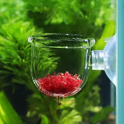 Acrylic Aquarium Feeder Hanging Fish Tank Mini Crystal Pot Polka Water Potted Planting Cylinder Cup Aquarium Decor Accessories