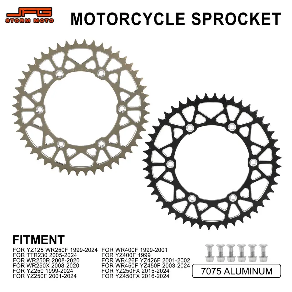 Chain Sprocket Motorcycles Accessories For YAMAHA YZ125 WR250F 1999-2024 WR250R/X 2008-2020 YZ250 YZ250F WR450F Aluminum 7075