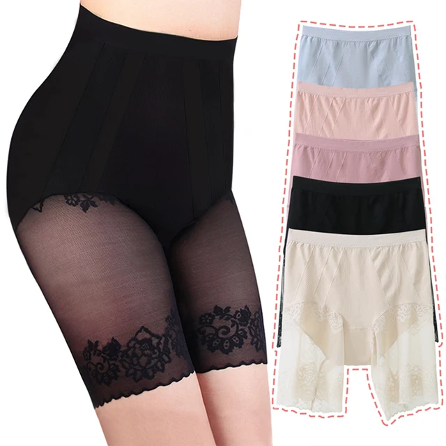 Nowe szorty Plus Size pod spódnicą Seksowne koronkowe szorty zabezpieczające przed otarciami na udach Damskie spodnie z wysoką talią Bielizna Spodnie ochronne dla kobiet