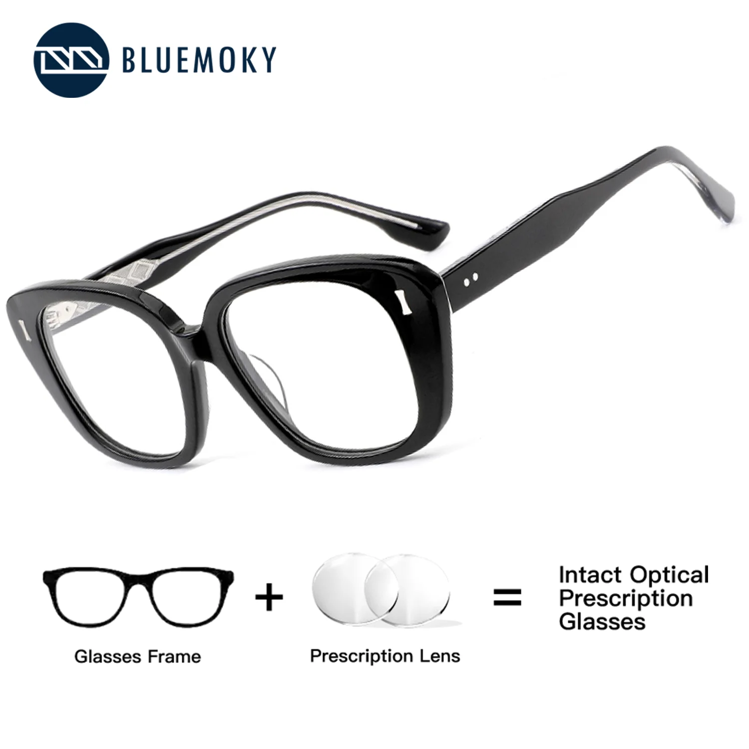 

Очки BLUEMOKY из ацетата с фотохромными линзами для женщин, блокирующие синий свет, для коррекции близорукости и дальнозоркости