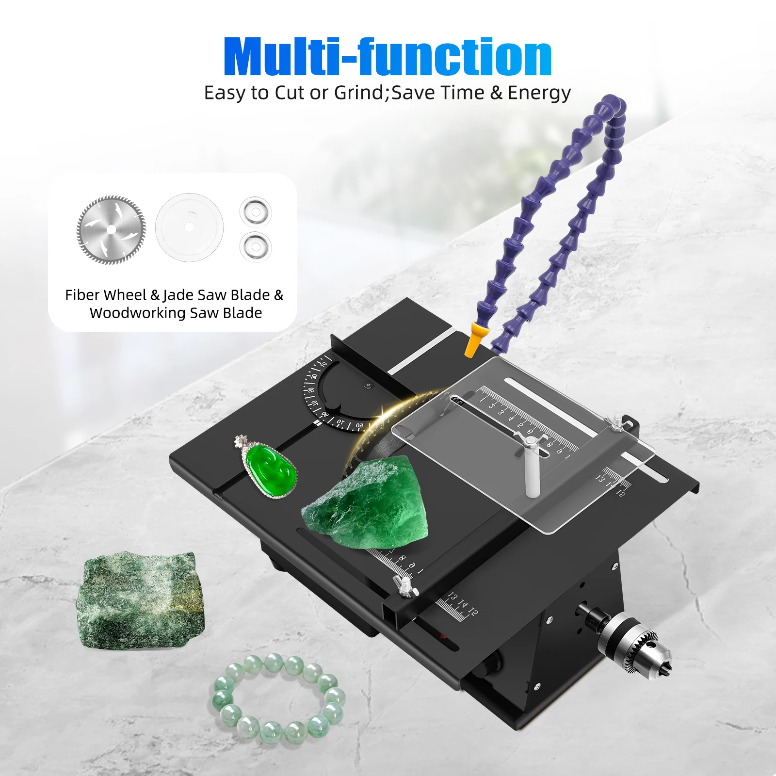 

1850W Bench Polisher 10000rpm Speed Multi-Function Durable Steel Adjustable Speed for Professional Work