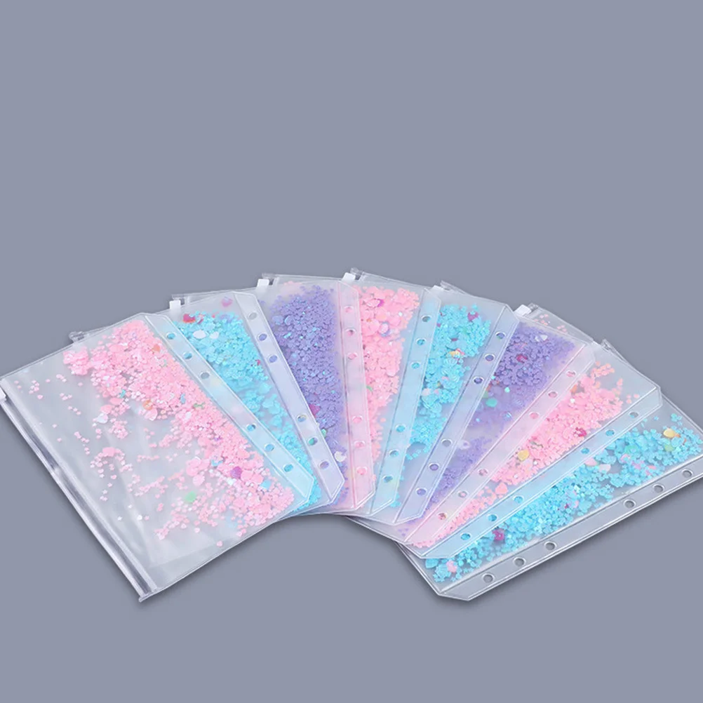 3 قطعة أكياس كيس بسحاب قوي بولي كلوريد الفينيل سميكة للغاية لتذاكر المستندات والعناصر المتنوعة جيوب الموثق حقيبة التخزين