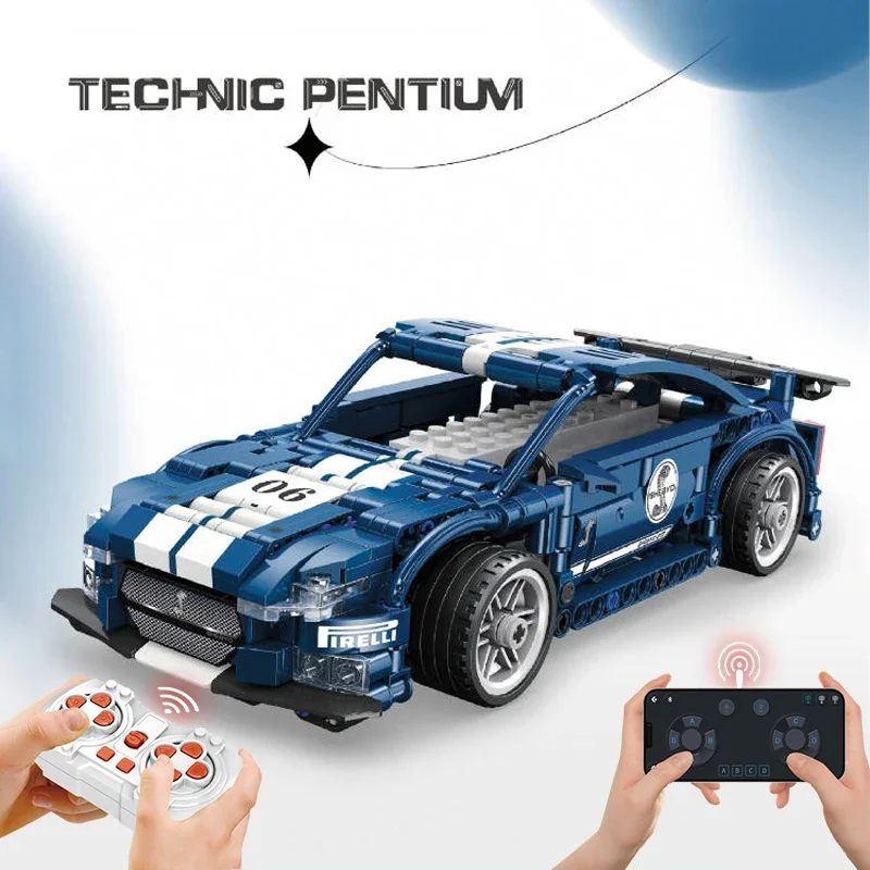 

523PCS Remote Control Sports Car Building Blocks City Racing Vehicle RC Car Model Bricks Desktop Deco Kids DIY Toys Gifts