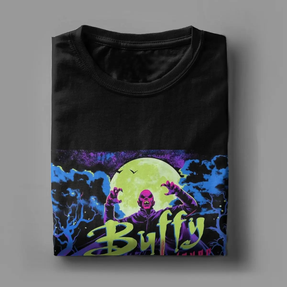 Buffy The Vampire Slayer Art T-Shirts Men Women Vintage 100% Cotton Tees Round Neck Short Sleeve T Shirts Party Clothes