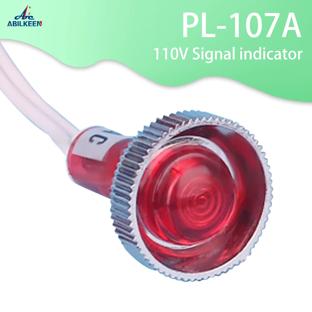 

ZS87 10mm Wired Plastic Orange 110v Pilot Lamp Signal Lamp Indicator Light Indicator Light