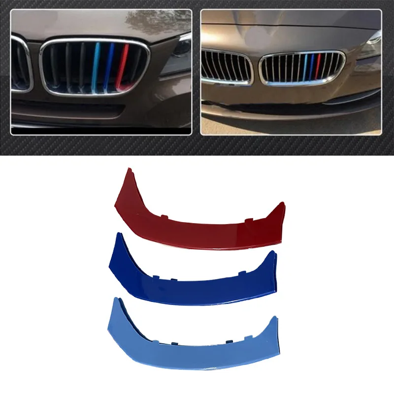 

Подходит для автомобиля Radian 2013-17 лет 3 серии GT односторонняя 11 бар пряжка Тип три цвета решетка Декоративная полоса ABS