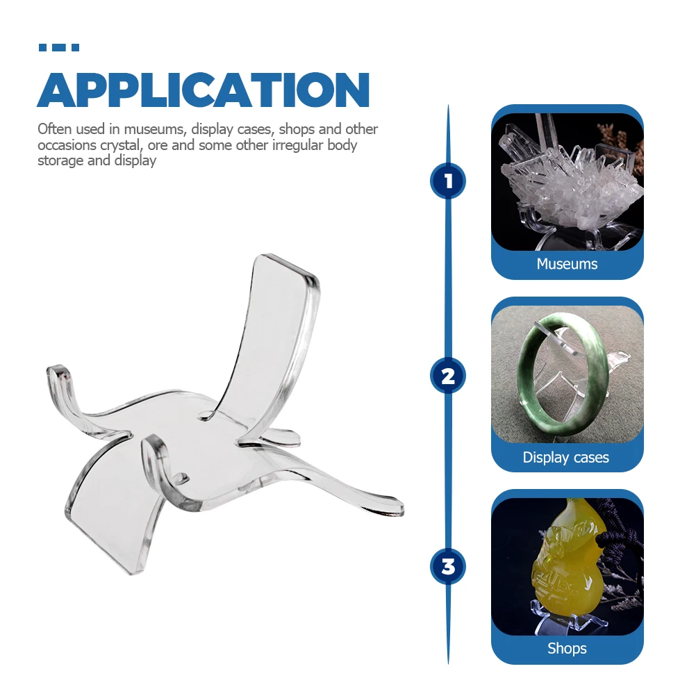 

25Pcs Acrylic Display Stand Crystal Holder Smooth Clear Mini Easel for Crystal Stones Jewelry Pendants Home Decor Sphere Stand