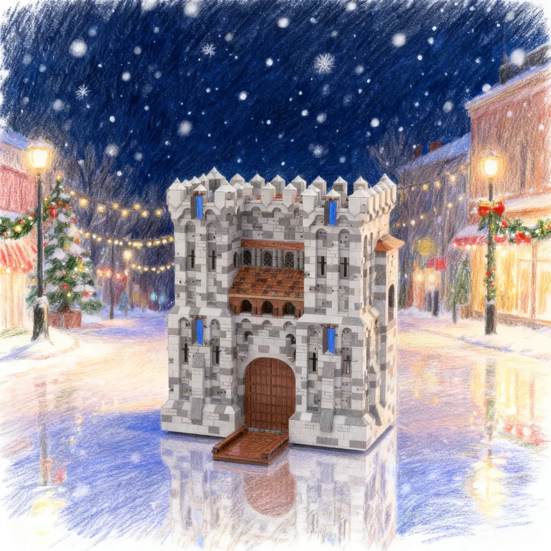 

5747 деталей MOC H14 Главная калитка для моей модели средневекового замка, конструктор, игрушка, подарок, креативный коллекционный предмет для демонстрации, премиум-класс