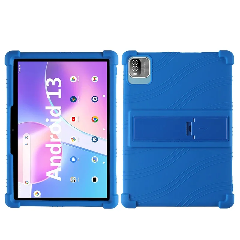 For PRITOM Android 12 Tablet 10.1 Inch Shockproof Cover Teclast Android 13 Tablet Kids Silicon Stand Protective Shell Soft