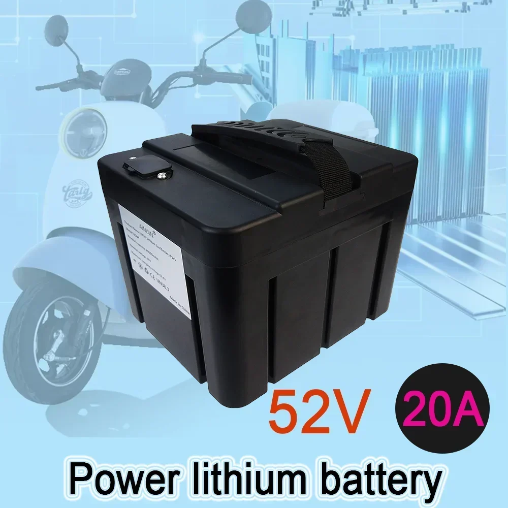 

52V 20AH lithium battery 18650 16S7P battery pack 1500W 1000W built-in BMS battery for electric vehicles/sedans/tricycles