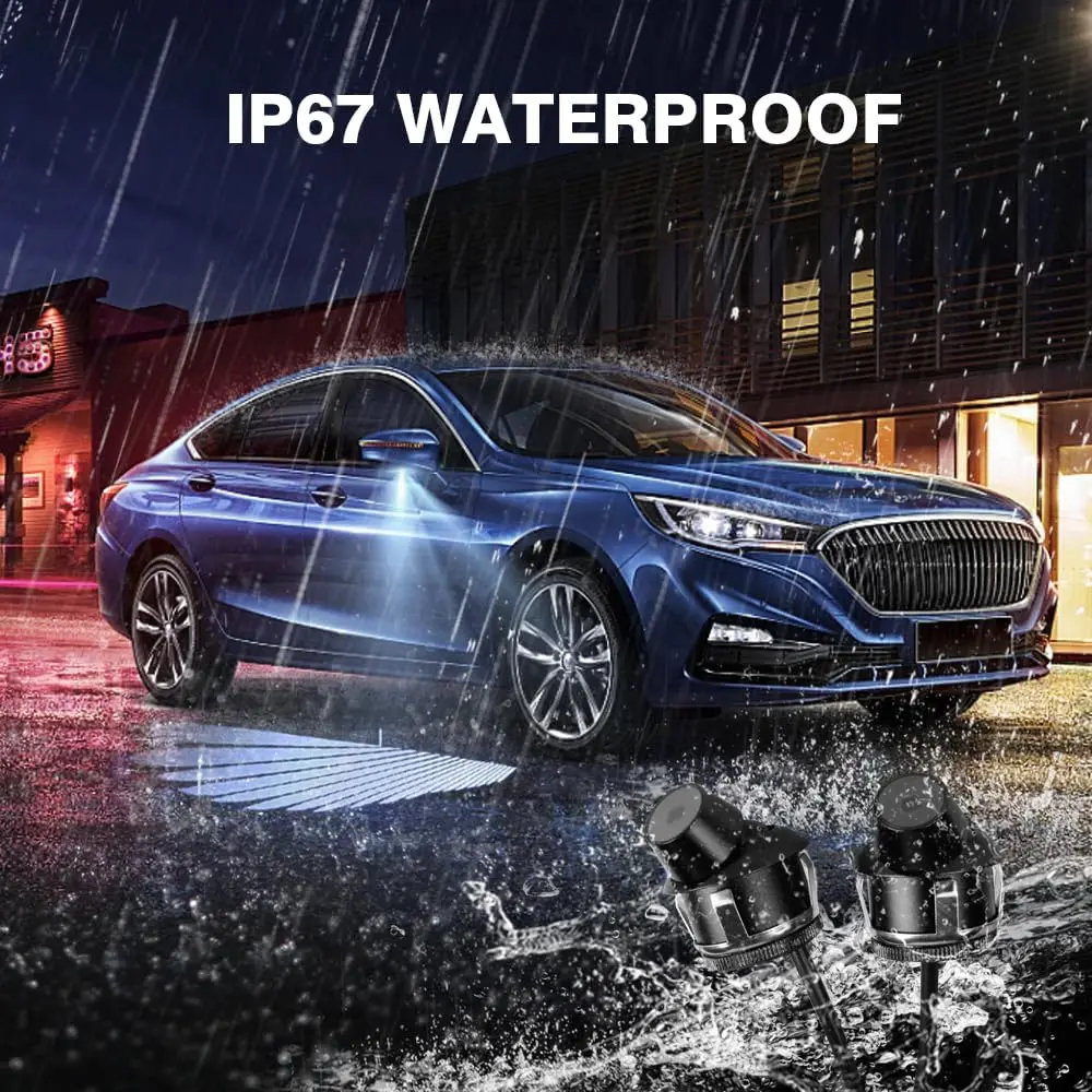 مرآة الرؤية الخلفية للسيارة ضوء ترحيبي ، ضوء إسقاط السجاد ، شعاع الليزر ، عالمي ، شفرة ، 2 144