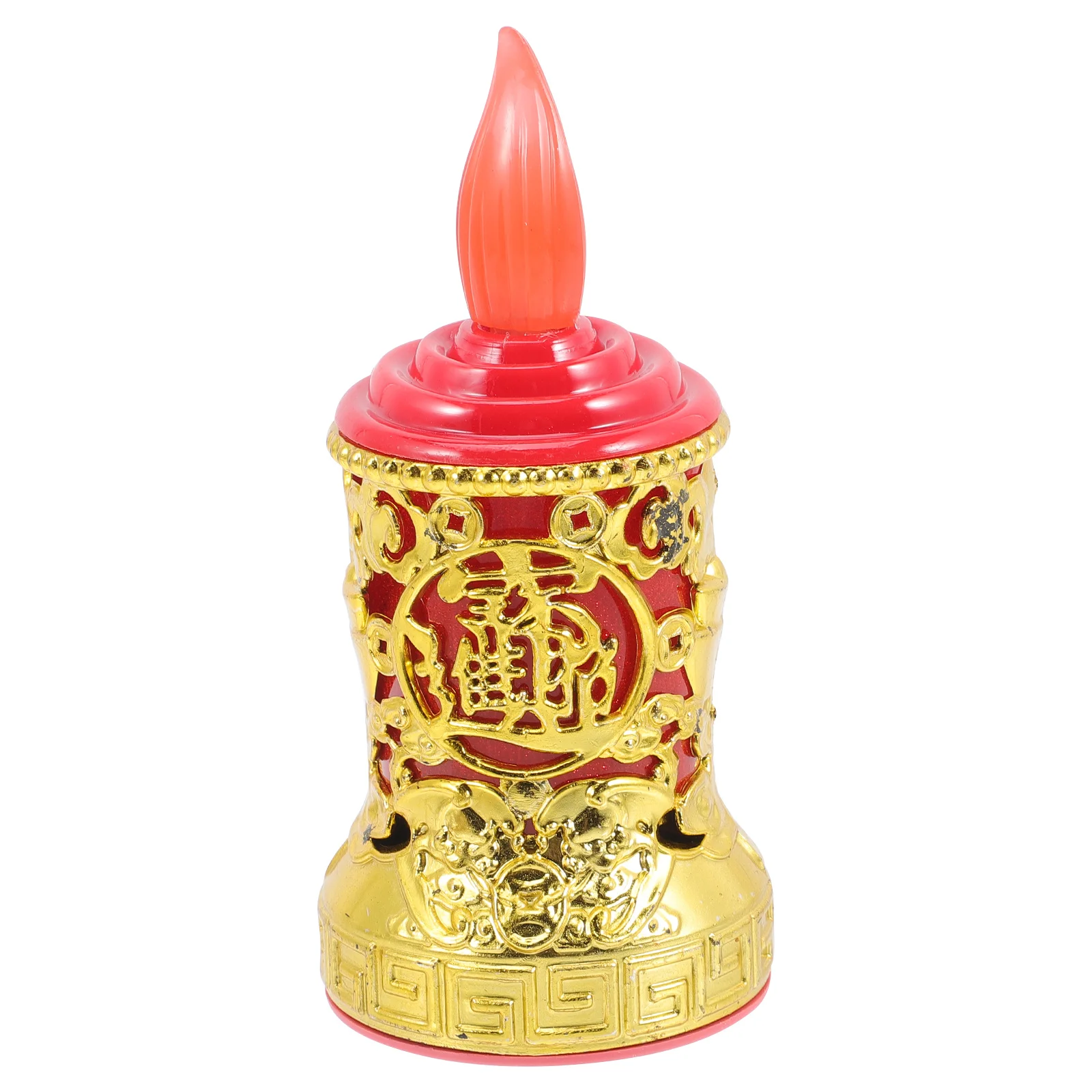 أضواء LED الإلكترونية قابلة لإعادة الاستخدام مصباح عديم اللهب للعام الصيني الجديد عيد ميلاد التضحية البوذية المستدق الأحمر