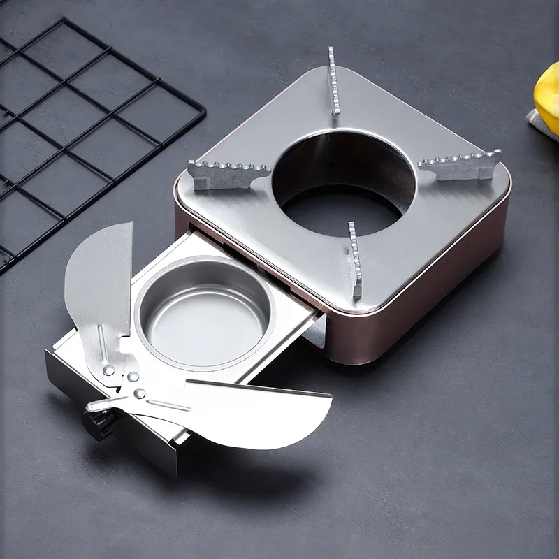 Portable Camping Alcohol Stove Windproof  Burning Stove Portable Outdoor Folding Stove for Outdoor Cooking Picnic