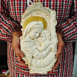Large boutique religious Virgin silicone candle mold DIY European portrait crafts crystal resin cement gypsum mold home gifts