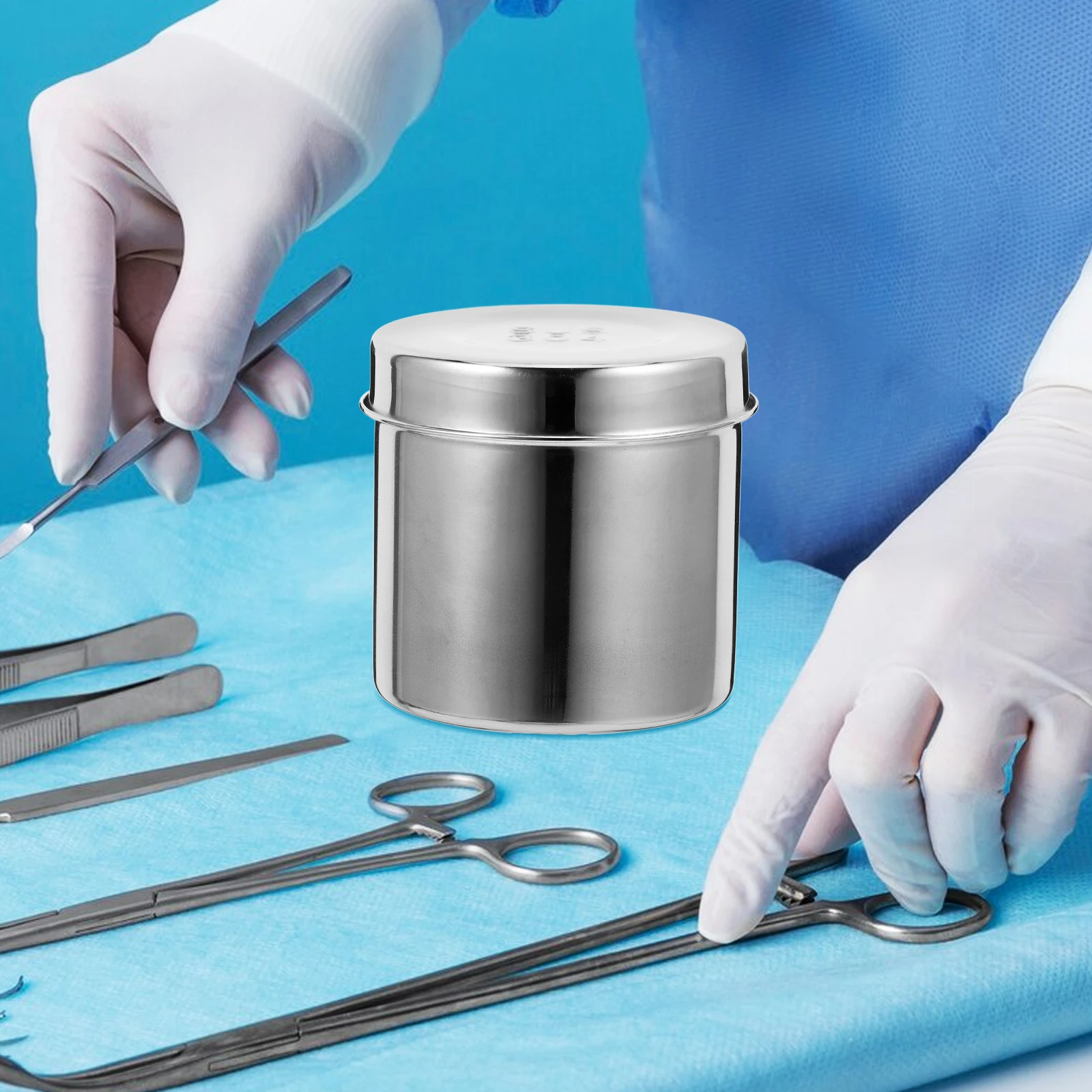 

1pc Stainless Steel Ointment 500ml Waterproof Container for Clinic Beauty Salon Medical Use for Cotton