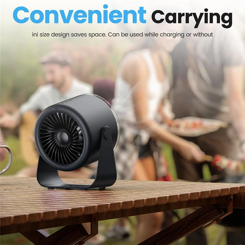 ABJY-배터리 작동식 책상 팬, 사무실, 가정용 조용한 디스플레이 휴대용 팬, 100 속도 115 °   틸트 테이블 팬