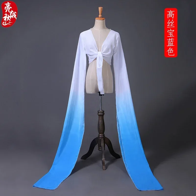 1pcs/lot Chinese style woman faux silk Hanfu long Sleeves Yangko Dance Top Female Chinese Classical Tibetan Dance Costume