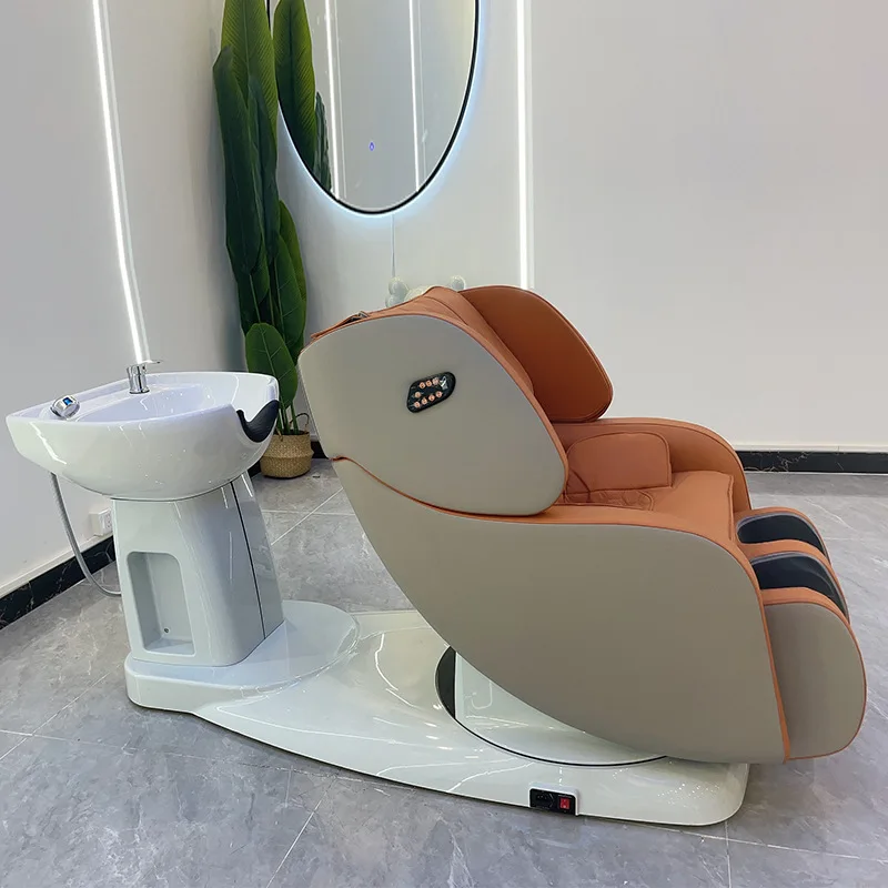 Backwash Automatic Washing Chair Thai Beauty Hair Salon Electric Shampoo Bed With Massage Roller