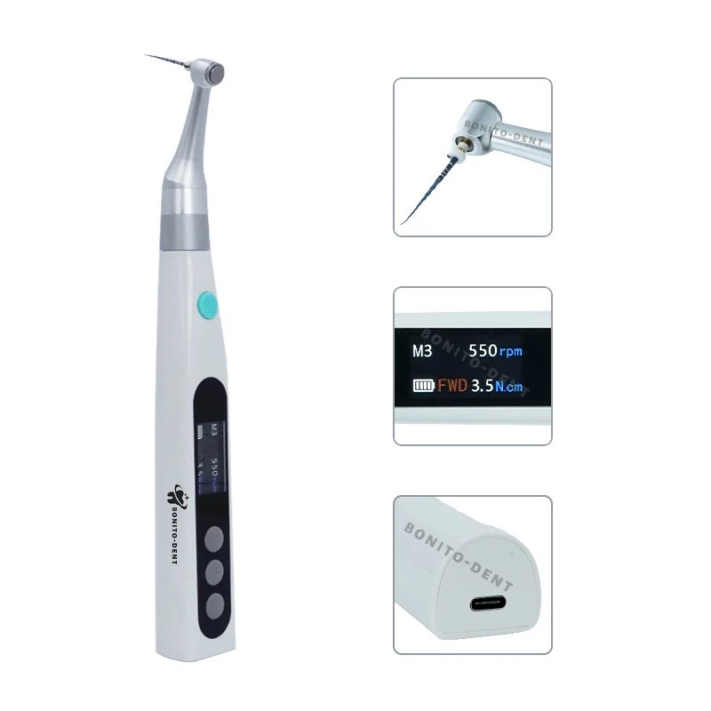 Dental 10 Programs Wireless Dental Endo Motor 16:1 Reduction Contra Angle Endodontic Treatment Root Canal Therapy