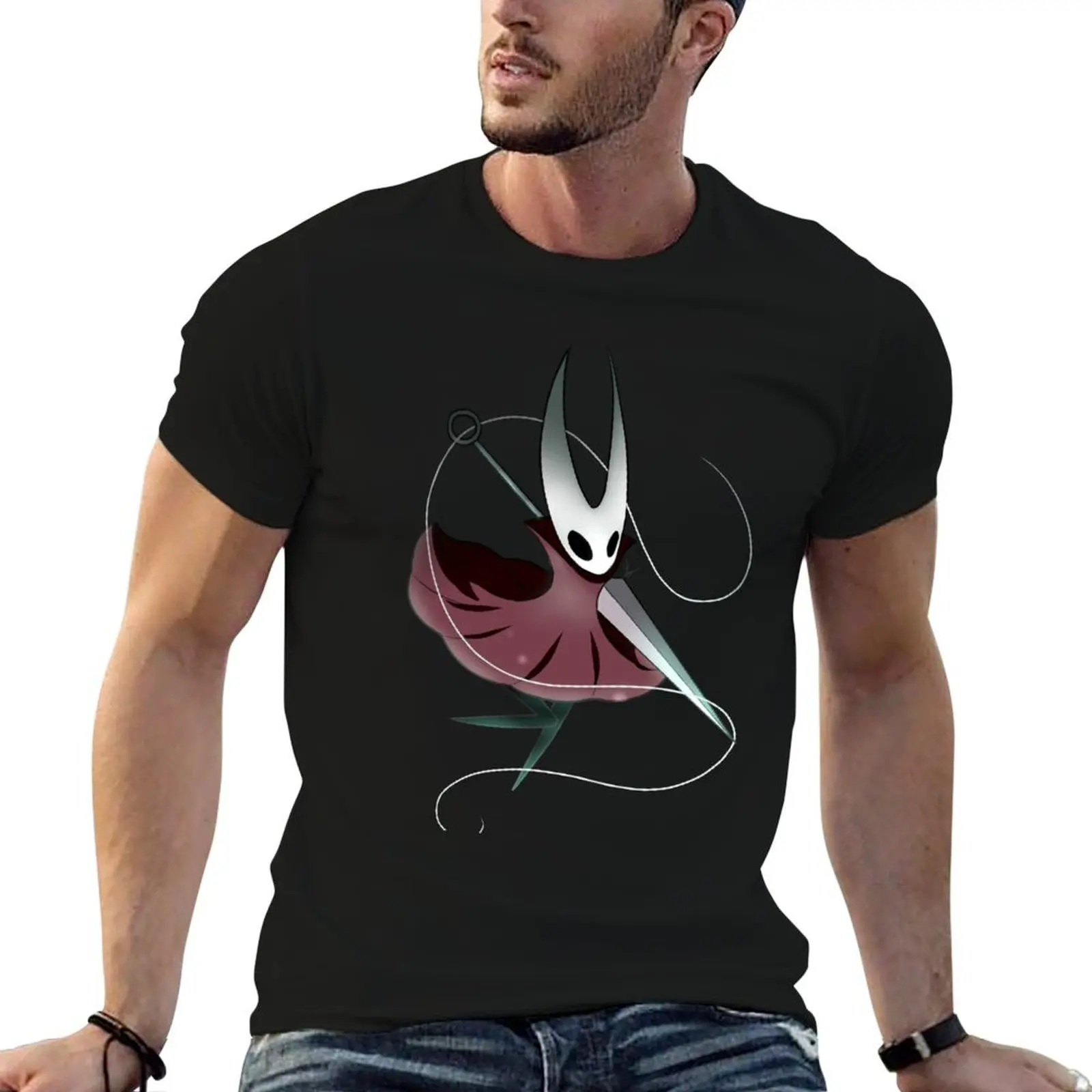 Hornet - Hollow Knight T-Shirt vintage t shirts cotton graphic tees for a boy Aesthetic clothing black t-shirts for men