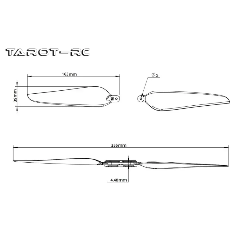 Hélice Tarot TL100D34 1455 Hélice CCW dobrável eficiente de 14 polegadas para RC Quadrotor Hexarotor Octorotor Multi-rotor UAVs