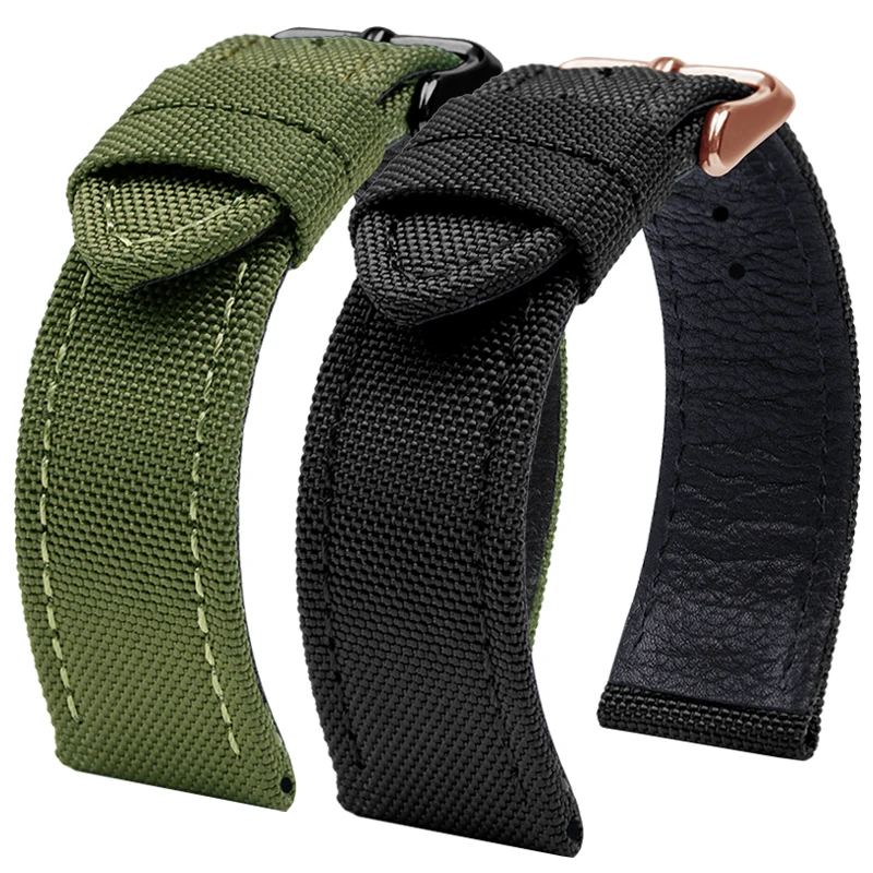 

Nylon leather strap 18/19mm 20mm 21mm 22mm 23 24mm watch band for Tissot Seiko Citizen Casio Seagull fabric men women bracelets