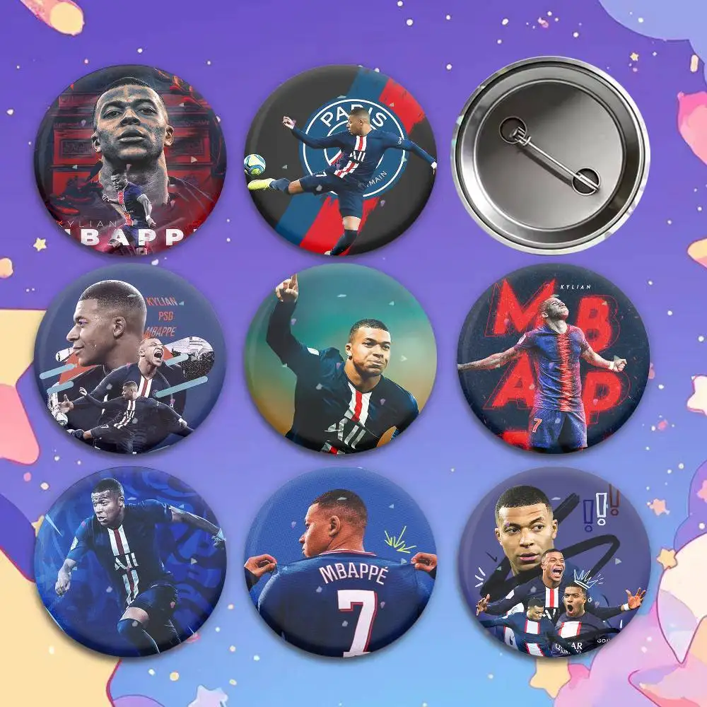 Значки K-Kylian M-Mbappe Pop star: креативные жестяные значки-пуговицы, броши для одежды и рюкзаков