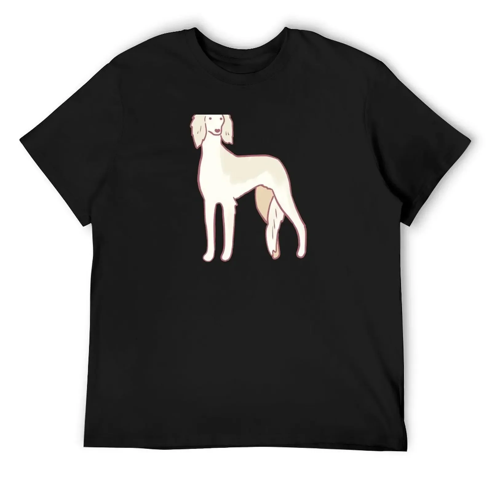 

Pale Saluki T-Shirt funny meme t-shirts anime Personalized t-shirt plus size clothes luxury clothes men