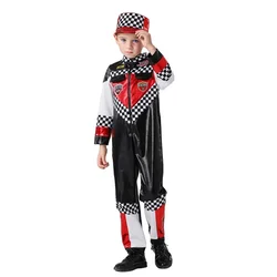 Sydanne Kids Racer Racing Suit Cosplay Costume Motorcycle Suit Jumpsuit Boy Party Stage Children's Day Gifts Halloween Costume