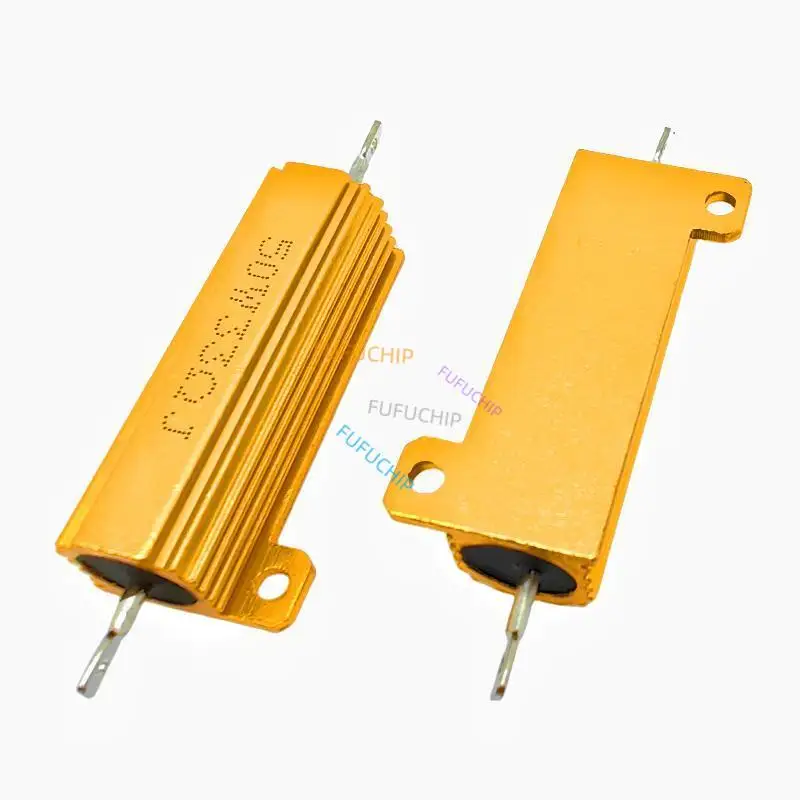 Aluminum Power Metal Shell Case Wirewound Resistor 50W 100W 0.01R~100K 1 3 4 6 8 10 20 200 500 1K 10K Ohm RX24 Resistance