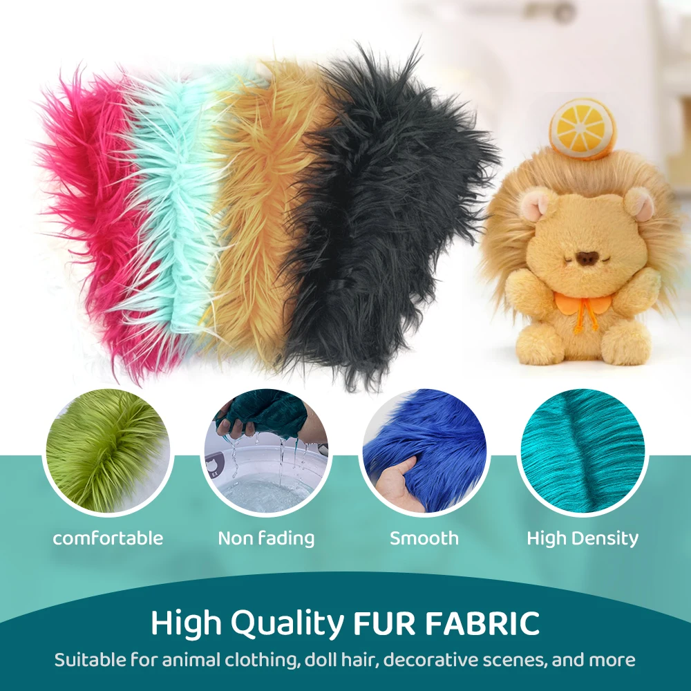 Hot Sale Faux Shaggy Fur 25x45cm/160x50cm/160x100cm Soft Smooth Minky Fabric 8cm Faux Fur Fabric DIY Handmade Sewing Fabric