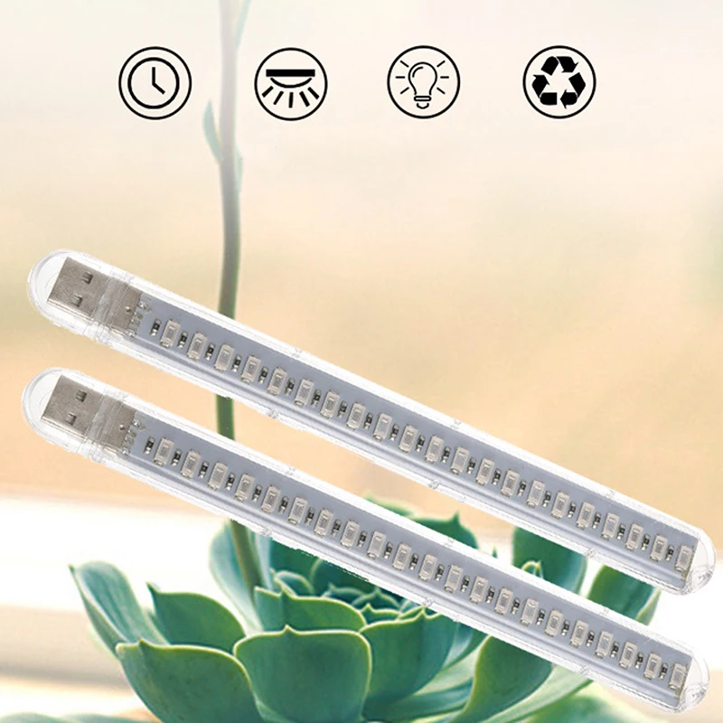 Luz LED USB de espectro completo para cultivo, lámpara Fito de 3W, 5W, CC, 5V, para invernadero Fitolampy, plántulas de verduras, iluminación de plantas, IR, UV