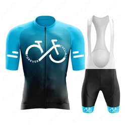 サイクリングジャージセット 2023 夏 Ropa Ciclismo 男性の自転車サイクリング服グラデーションカラーマウンテンバイクジャージスポーツウェアスーツ