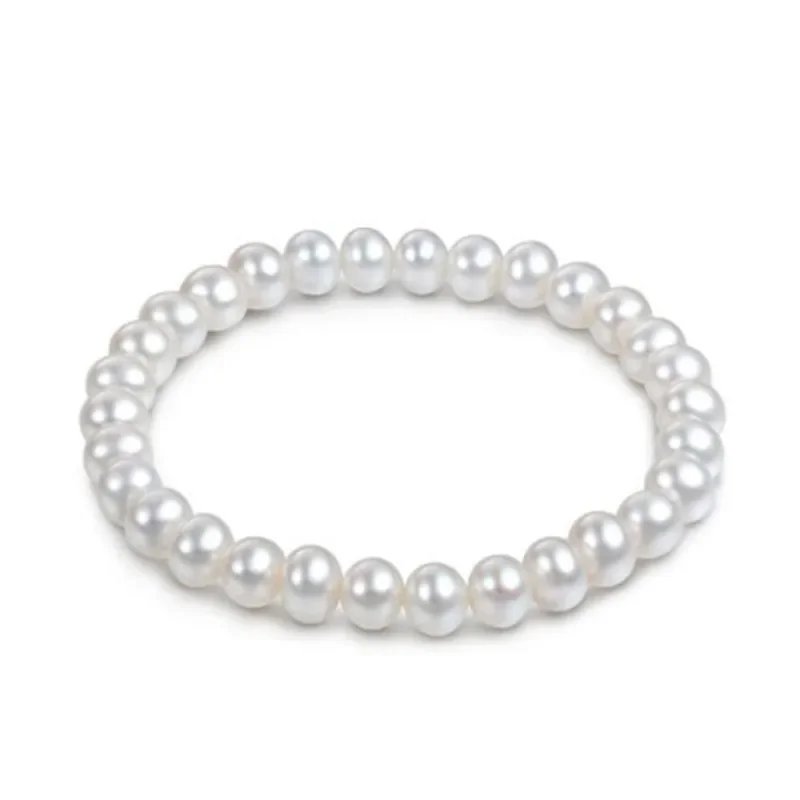 Simple Retro Imitation Pearls Bracelet for Women Stretch Acrylic Bead Men Bracelet Fashion Party Jewelry Pearl Wristband Gift